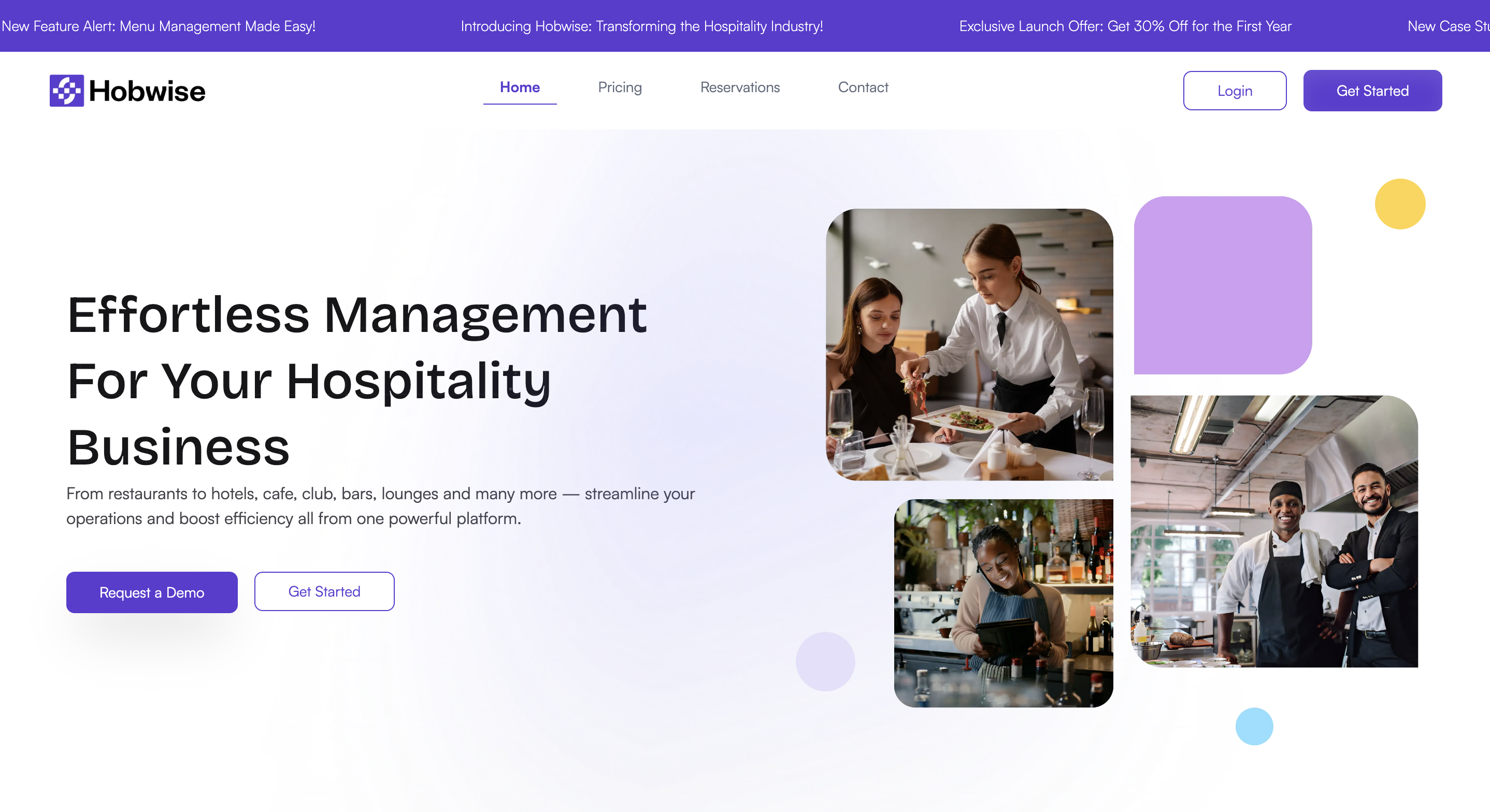 Hobwise — hospitality management platform